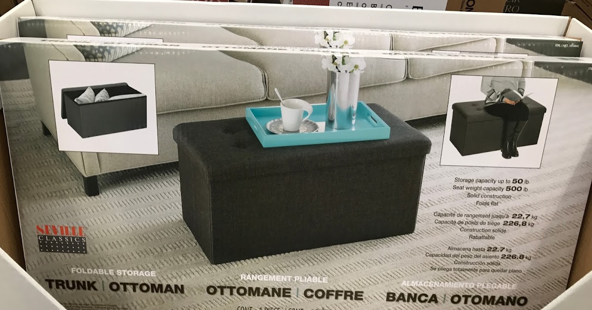 Seville classics foldable storage bench/ottoman costco Near Me