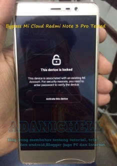 Bypass Mi Cloud Redmi Note 3 Pro