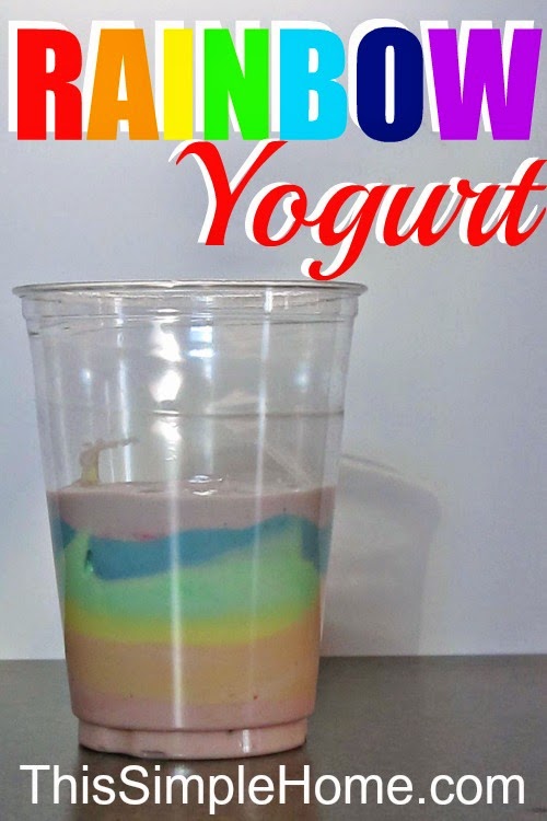 Edible Rainbow Yogurt in a Cup