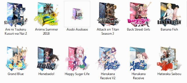 Anime Summer 2018 Folder Icon Pack