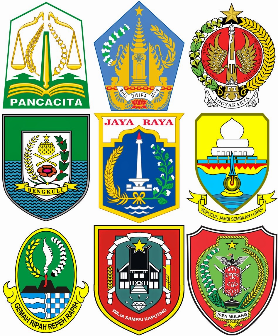 Gambar Logo - Lambang 34 Provinsi Seluruh Indonesia