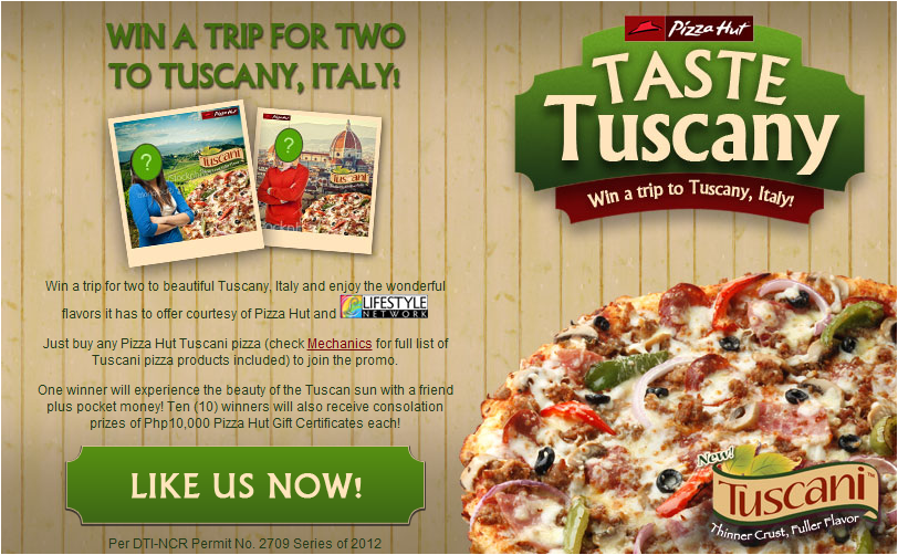 Pizza Hut Taste Tuscany Promo Philippine Promos, Deals, Discounts