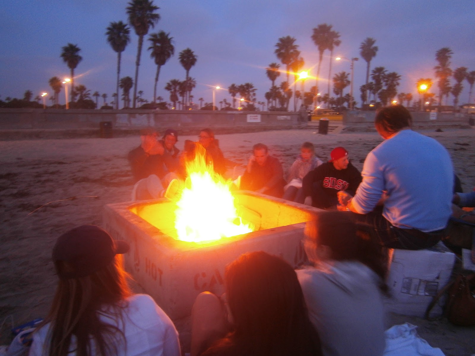 San Diego Moments Bonfire on the Beach