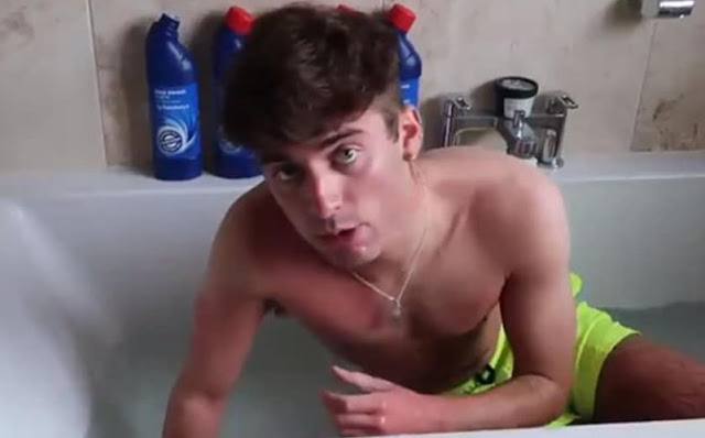 A YouTuber ‘bathing in bleach' and ends up in the hospital