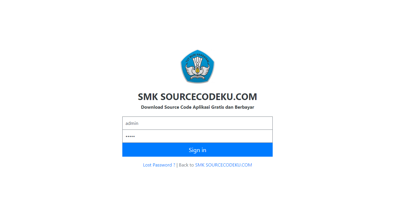 Aplikasi Sistem Informasi Manajemen (SIM) Sekolah - SourceCodeKu.com