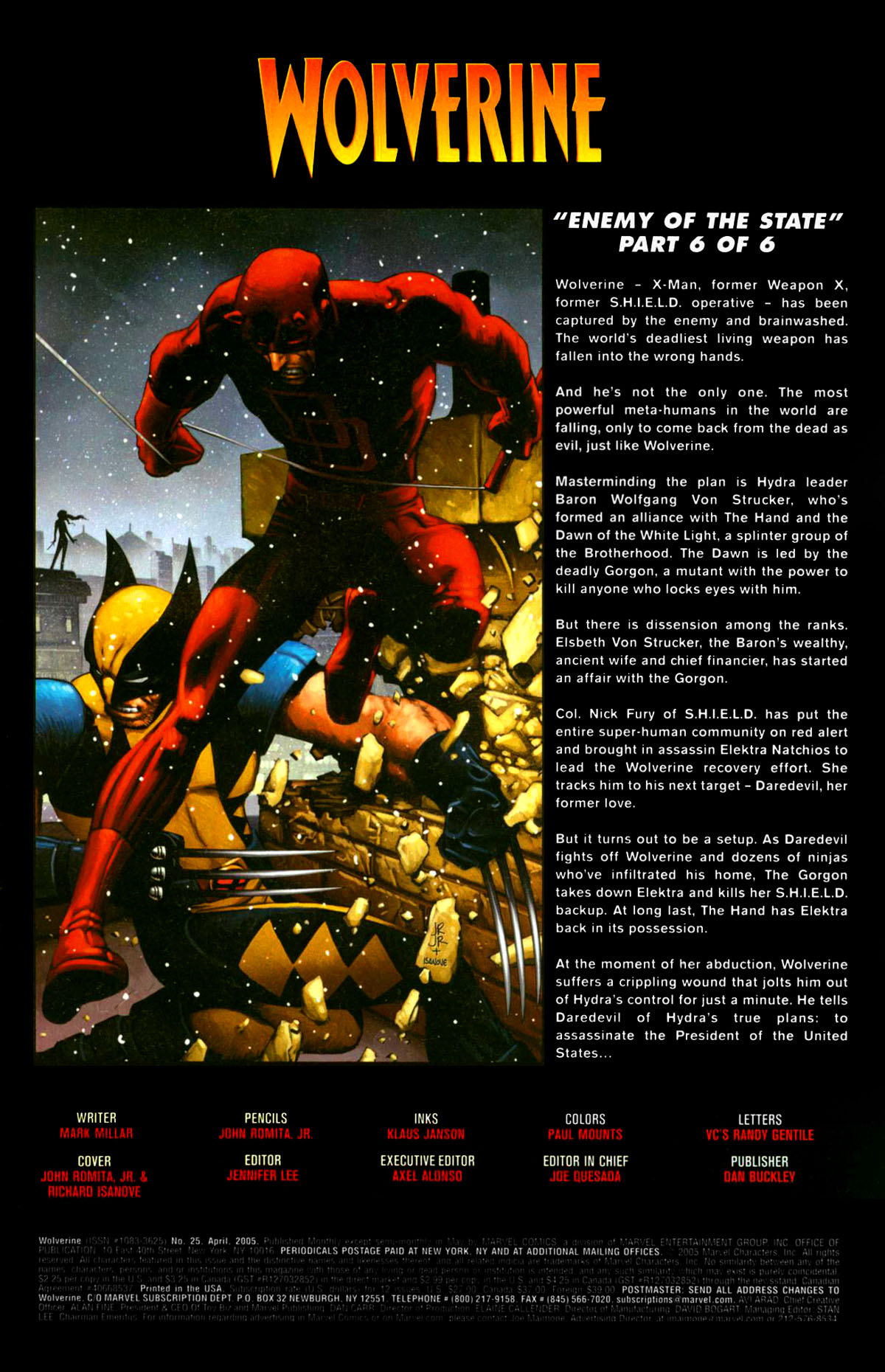 Read online Wolverine (2003) comic -  Issue #25 - 2