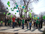 Sending prayers and green balloons