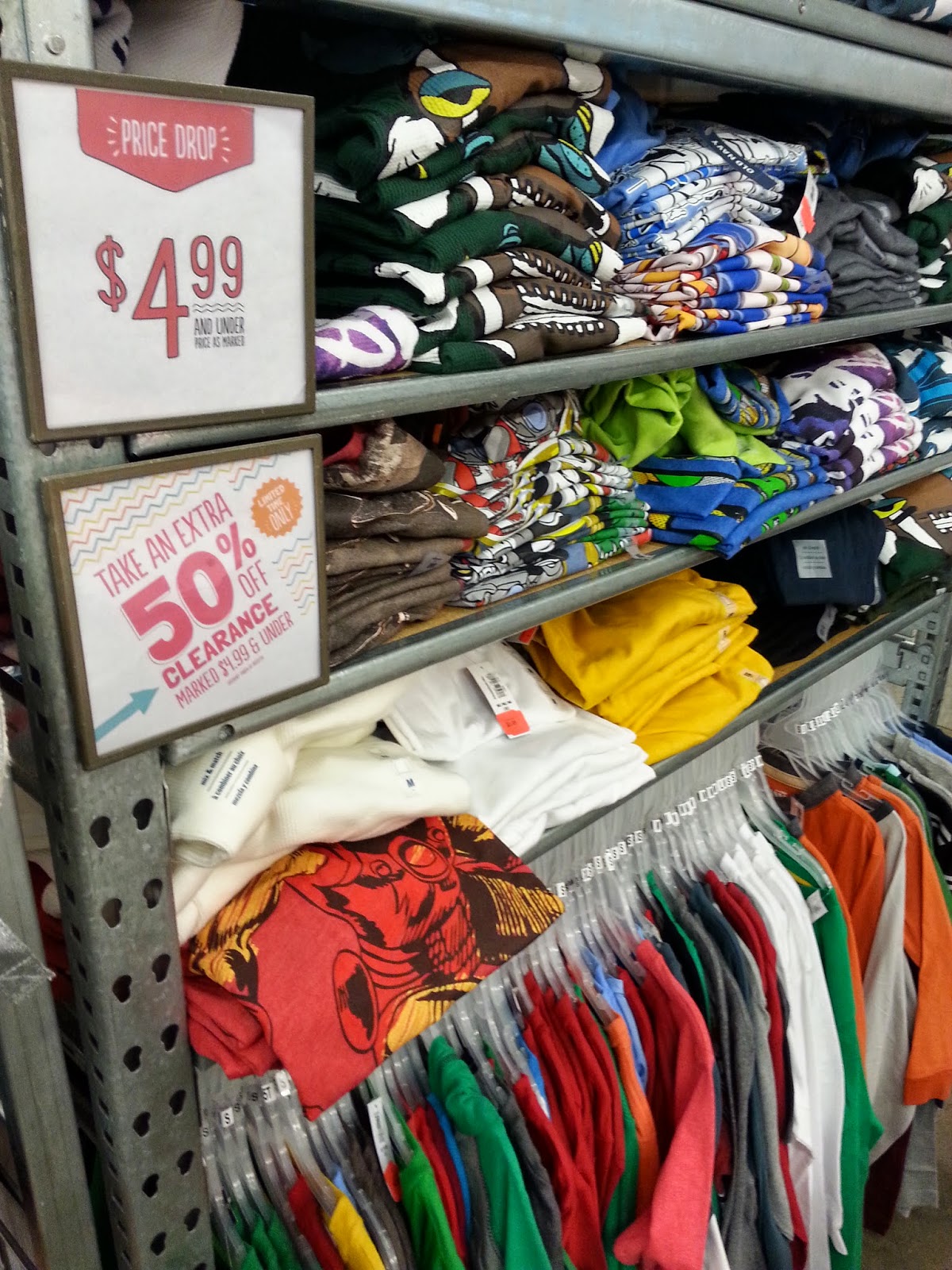 We also stopped into Old Navy this week and their clearance marked $4. ...