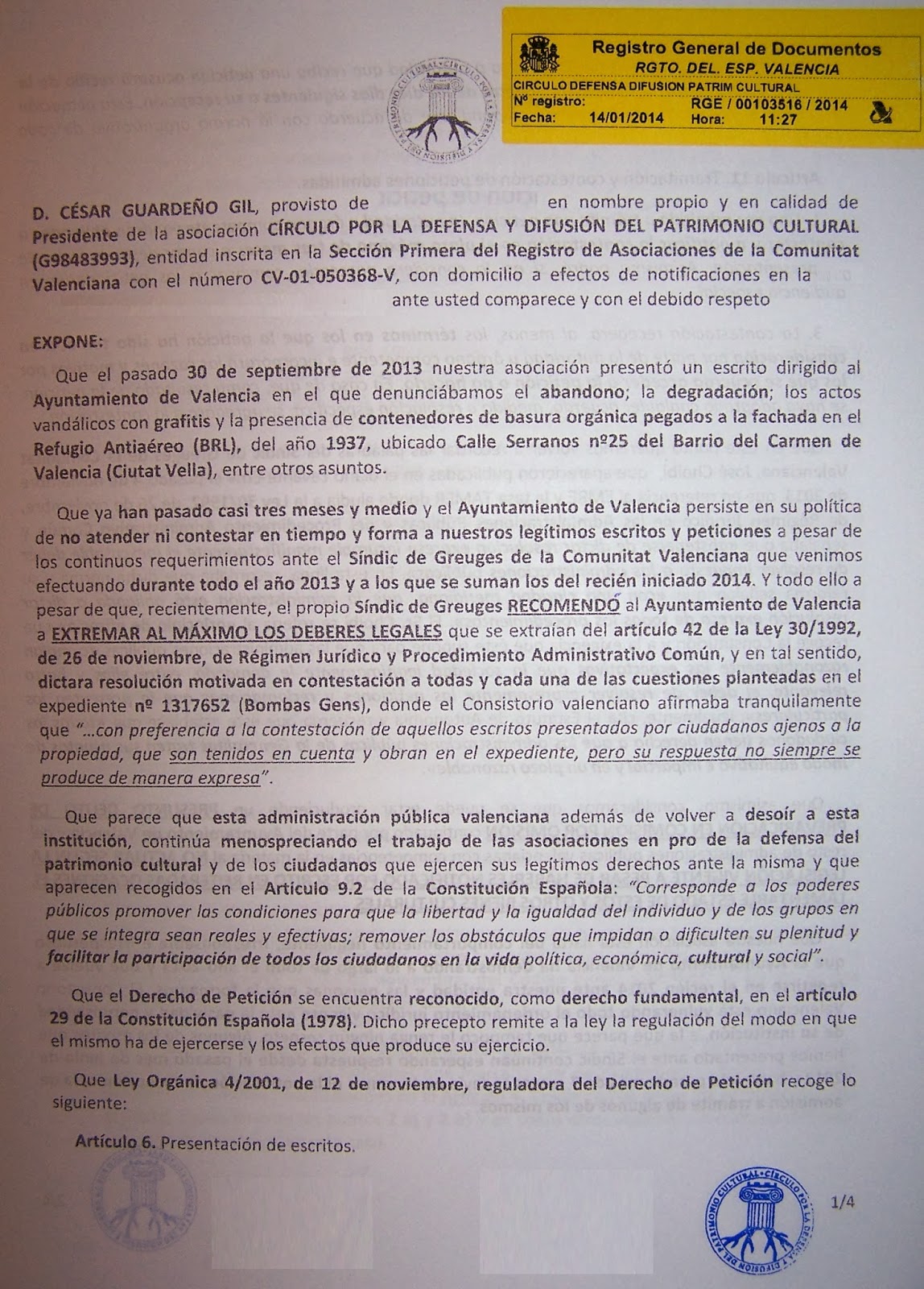 El GRAN HERMANO DEL PATRIMONIO CULTURAL VALENCIANO El Refugio