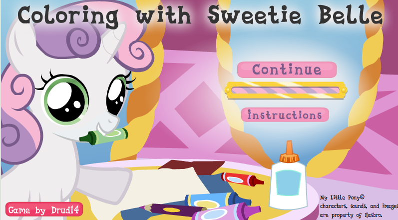 Equestria Daily - MLP Stuff!: Coloring With Sweetie Belle