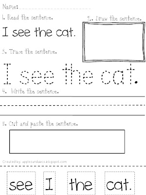 Tracing Sentences Worksheet : Word Tracing: IT Words