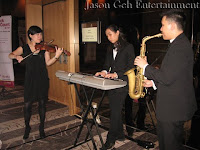 The Jazz Trio performing during the cocktail session