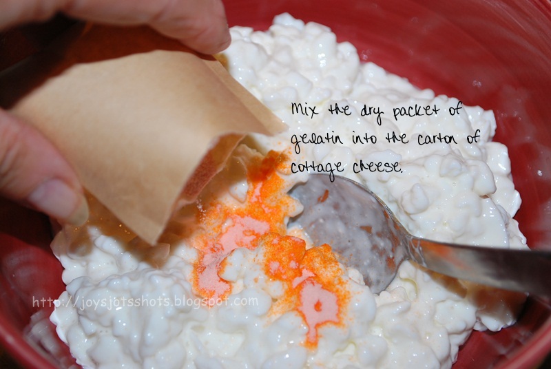 Joy's Jots, Shots & Whatnots Zingy Orange Cottage Cheese Dessert or Salad