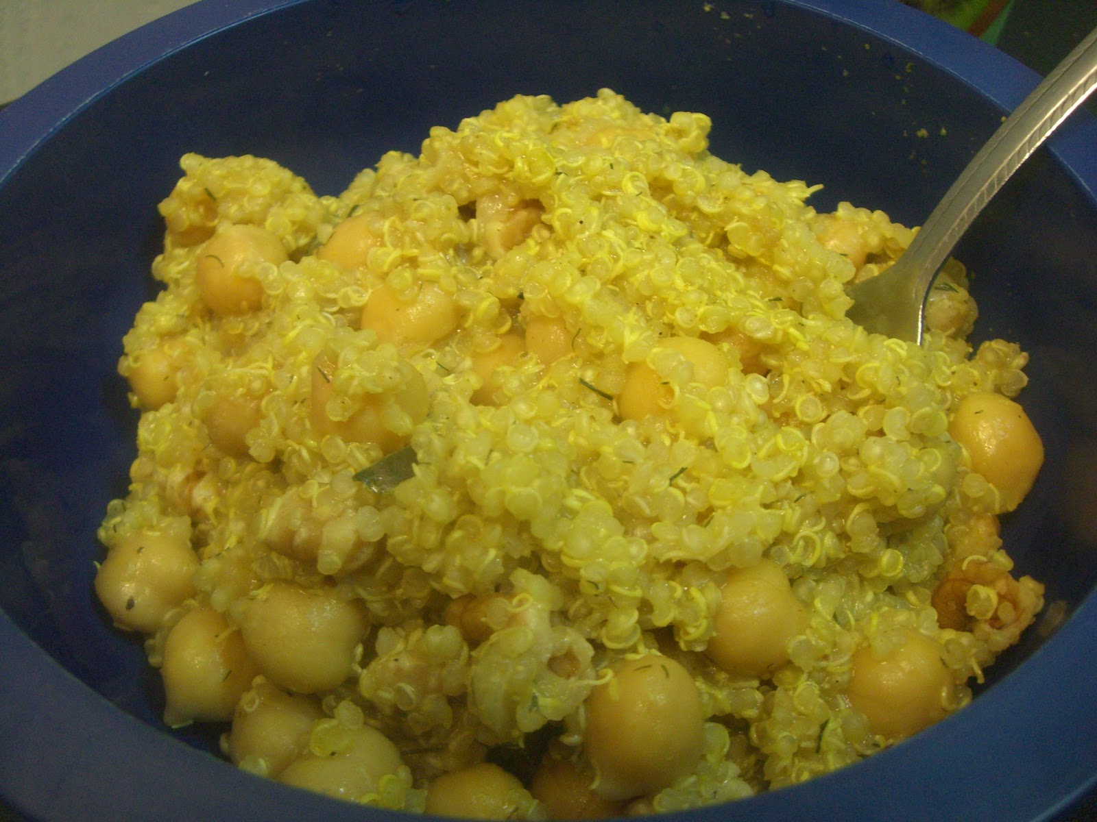 AfroVeganChick Vegan Quinoa, Chickpea, & Walnut Salad W/ Cucumber