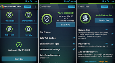 Aplikasi Antivirus Android Terbaik - AVG AntiVirus Free