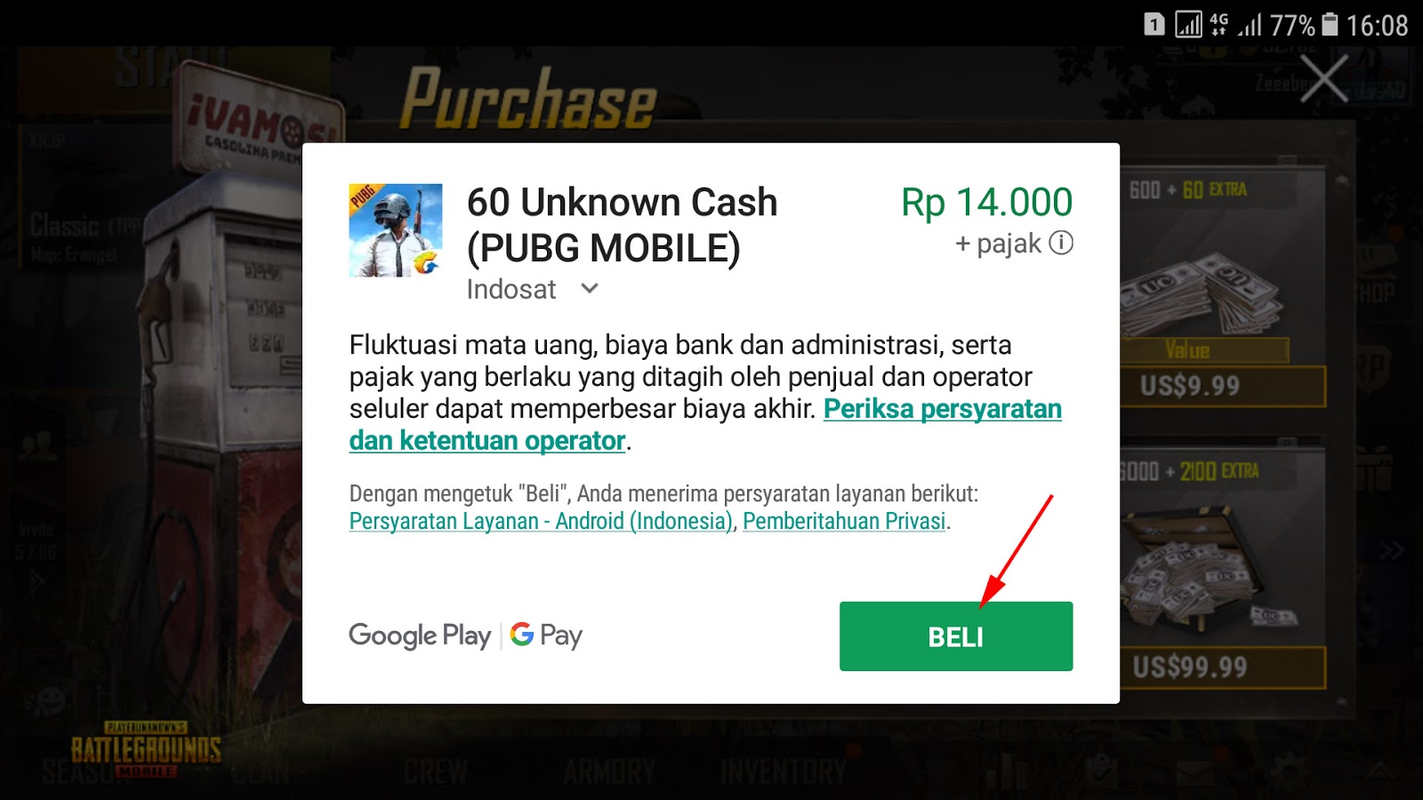 Cara Top-up Cash UC PUBG Mobile Dengan Pulsa | Espada Blog - 