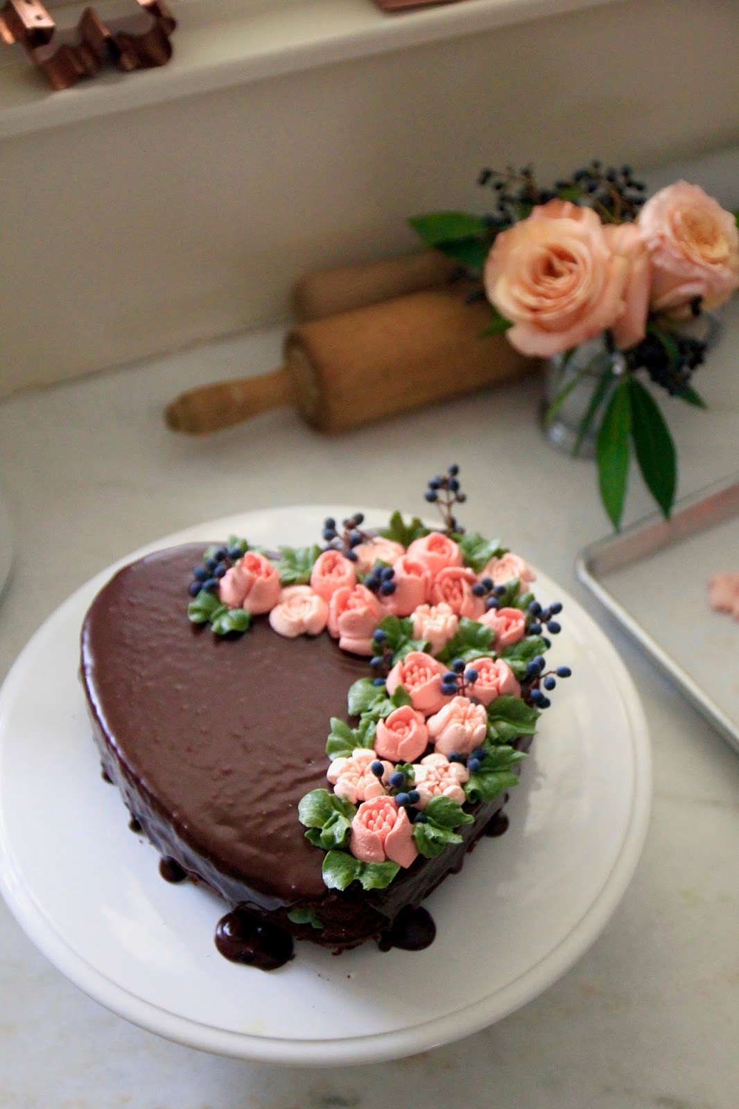 Easy Flower Adorned Heart Cake Homemade Valentines Jenny Steffens Hobick,Interior Design Living Room Layout