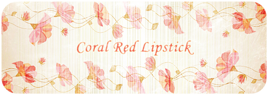 Coral Red lipstick