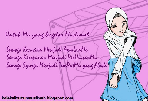 Gambar Kartun Muslimah Sedih Cantik