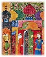 (an illustration of the Persian poem describing the Three Princes of Serendip, {PD-US})
