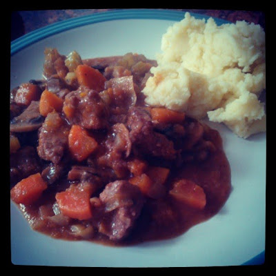 Casserole and Dumplings with Mashed Potato