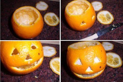 Paso a paso Minicalabazas de Halloween con naranjas