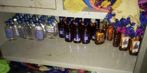 विशेष अभियान के तहत ग्राम मिण्डल में जप्त की गई अवैध शराब