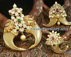 tiger nail puligoru pendants jewellery jewelry pendant pachi gold designs indian 22caratjewellery emerald antique sets nails