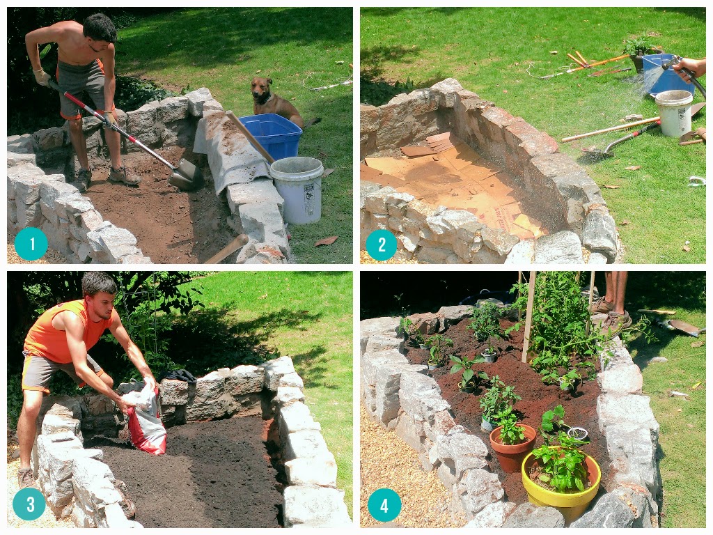 Crafty Chaos: DIY Stone Raised Garden Bed