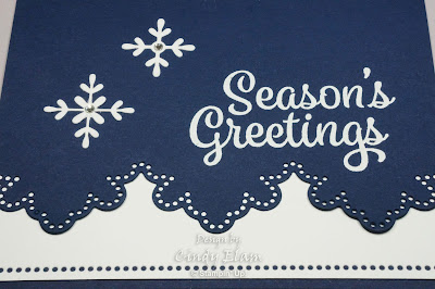 Snowflake Sentiments, Season's Greetings, Christmas Card, Stampin' Up!