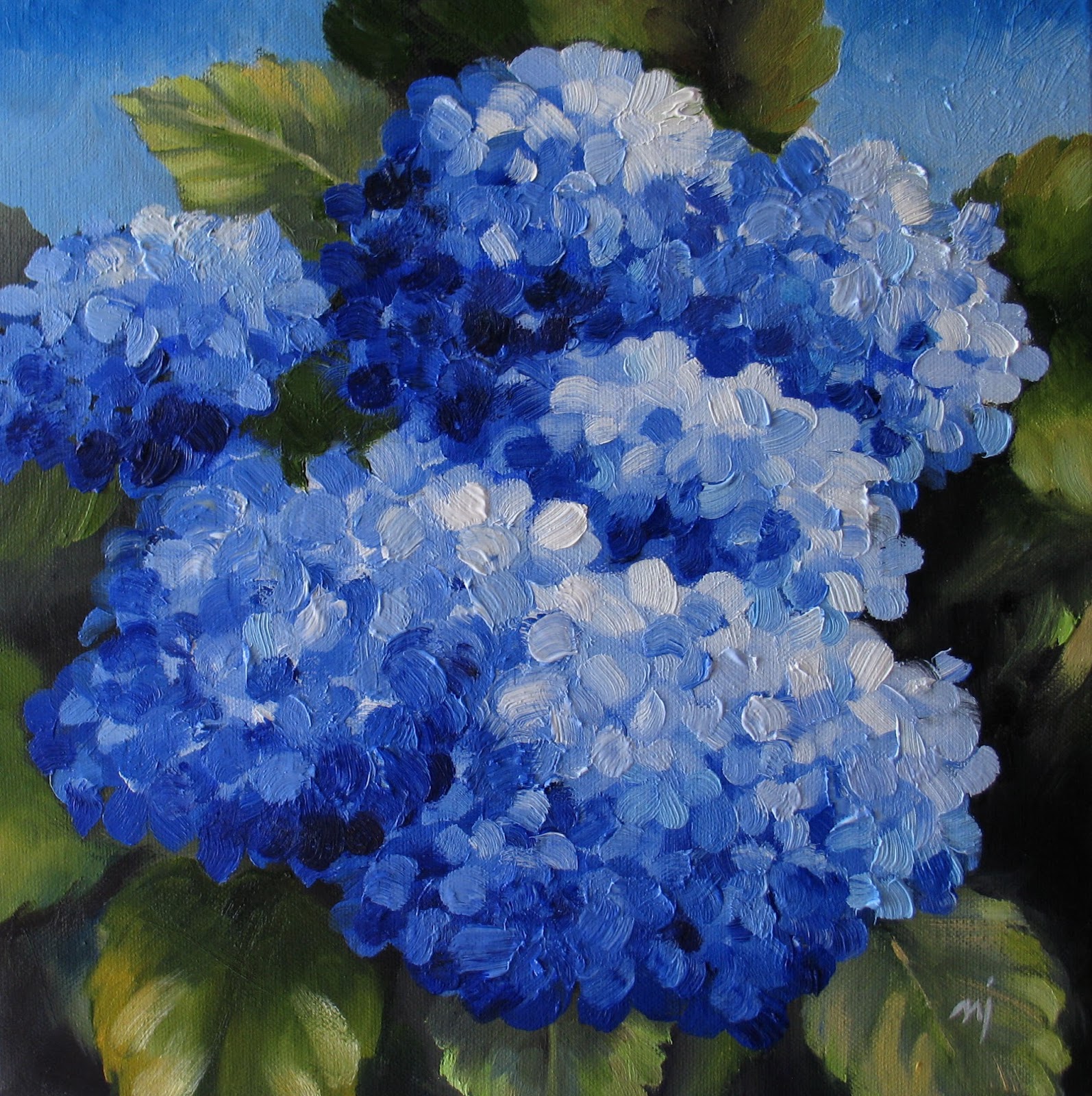 Nel's Everyday Painting Revised Hydrangea SOLD