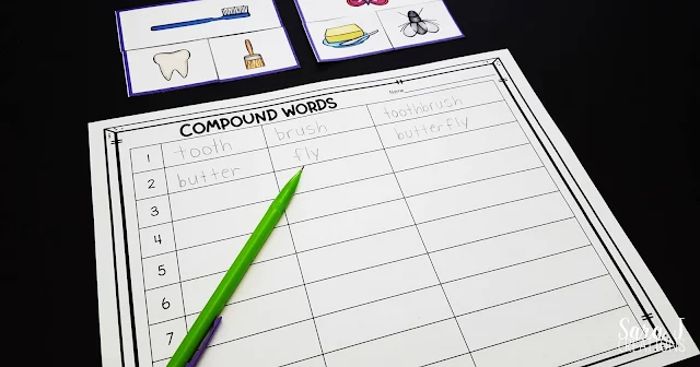 These FREE Printable Compound Word Puzzles are the perfect way to add fun activities to your literacy centers. Students will have so much fun playing these games that they won't even realize you are teaching them all about compound words. The puzzles come with a recording sheet so students can write their answers on the worksheet for an added level of accountability. This freebie is ideal for first grade and 2nd grade.