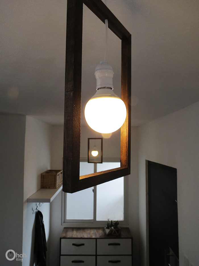 DIY minimal frame  pendant lamp Ohoh Blog