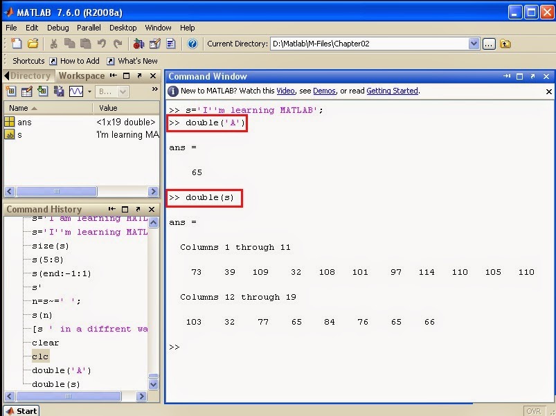 Product Design Engineering: MATLAB Tutorial - MATLAB Matrix main ...