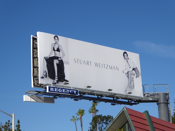 Gigi Hadid Stuart Weitzman Spring 2016 shoes billboard Gigi Hadid Stuart Weitzman Spring 2016 shoes billboard