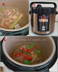 philips cooker pressure ekor ala sup guna masak masukkan tumis thai sekejap akhir sekali lepas lembu tu