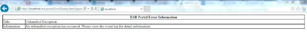 esb portal error information