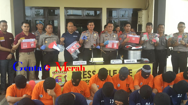 Dua Pekan Polres Lampura Amankan 31 Tersangka Kejahatan