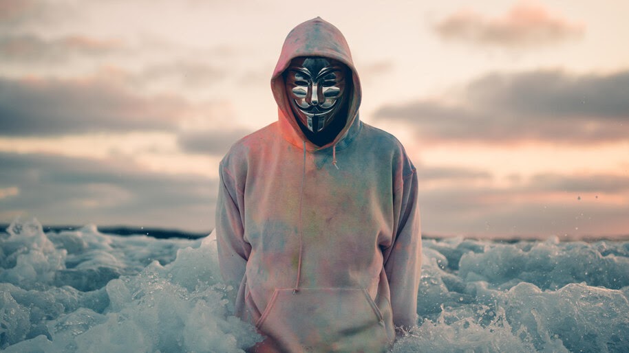 Anonymous, Mask, Hoodie, Photography, 4K, #6.1053