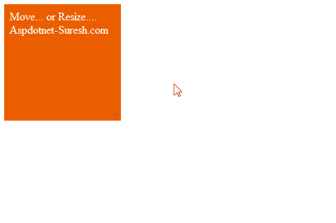 jQuery Draggable and Resizable Div Example/Tutorial in Asp.Net - ASP.NET,C#.NET,VB.NET,JQuery,JavaScript,Gridview jQuery Draggable and Resizable Div Example/Tutorial in Asp.Net - ASP.NET,C#.NET,VB.NET,JQuery,JavaScript,Gridview