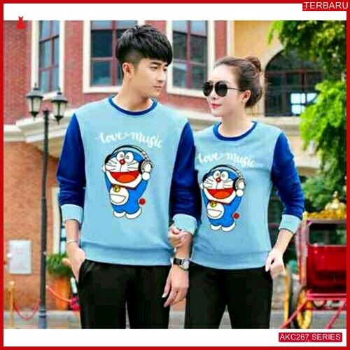 AKC267S55 Sweater Couple Doraemon Anak 267S55 Pasangan Music BMGShop