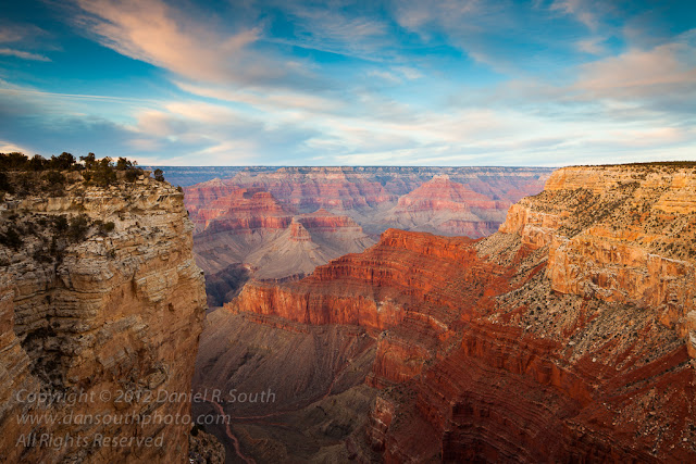 a fine art photo a grand canyon at sunset from the abyss