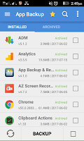 app backup and restore for android