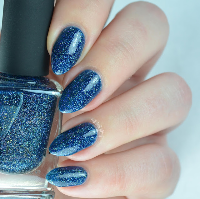 blue jelly holographic nail polish