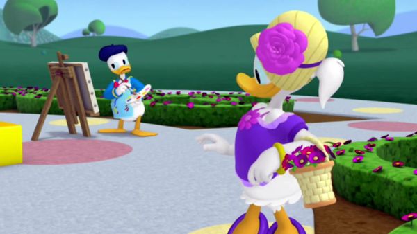 MICKEY MOUSE: Hi there, Miss Daisy and Mr. Donald Duck!