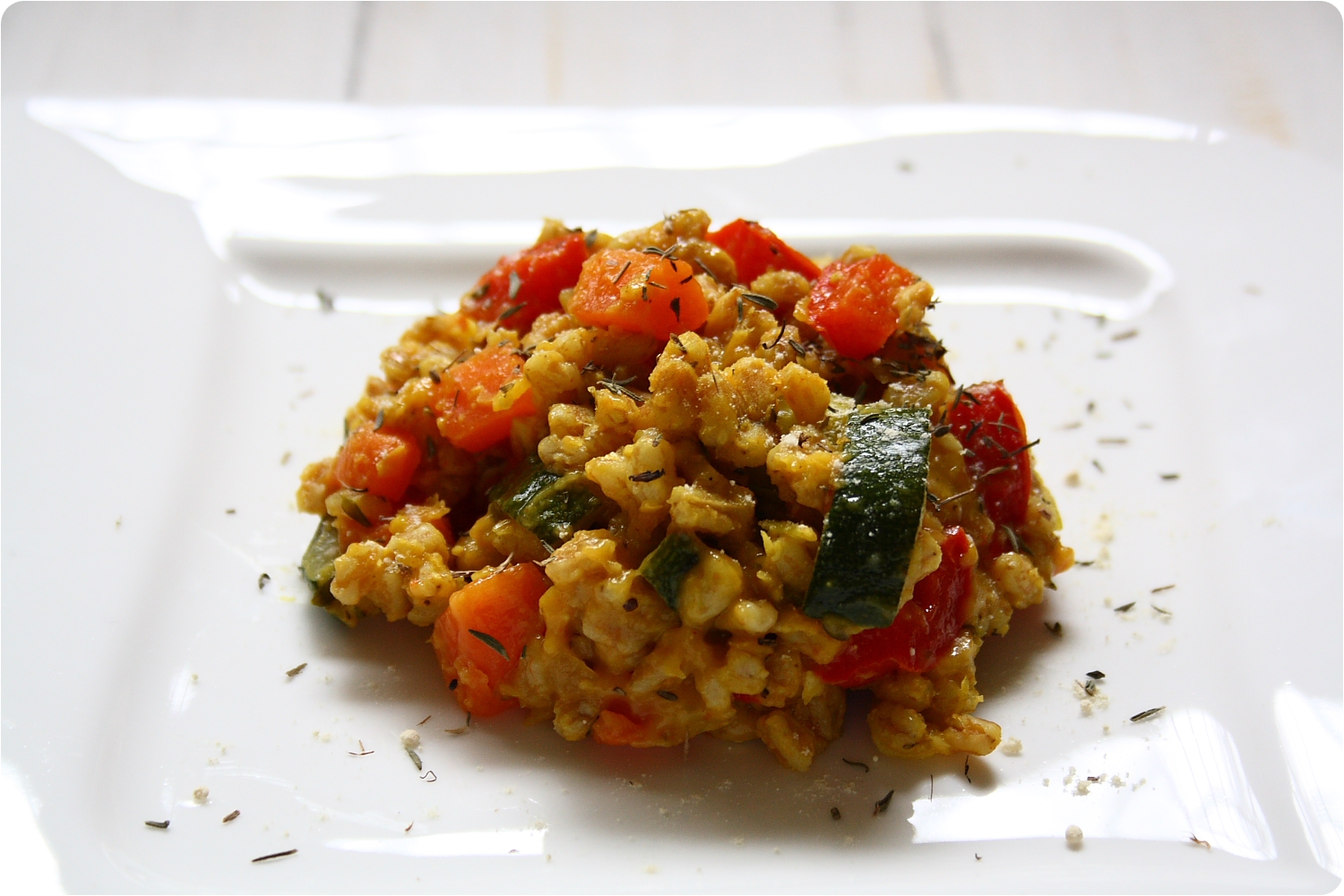 Gemüse-Dinkel-Risotto mit roten Linsen – The Vegetarian Diaries