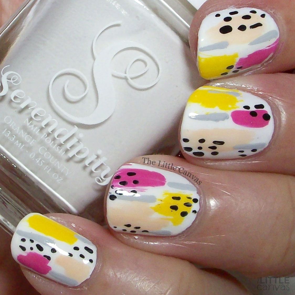 The One With the Serendipity Polish Abstract Manicure - The Little Canvas