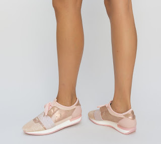 Pantofi Sport Geno Roz simpli de calitate si moderni Pantofi Sport Geno Roz simpli de calitate si moderni