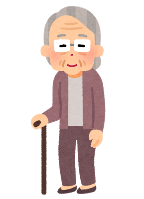 後期高齢者のイラスト（女性）