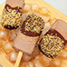 Ferrero Rocher Popsicle covered with Crispy Magic Chocolate Shell
